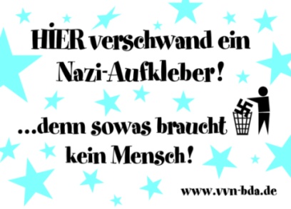 Aufkleber: Hier verschwand ein Naziaufkleber (100 Stück)-0